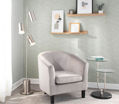 Cannes Modern Stainless Steel LED Floor Lamp by LumiSource