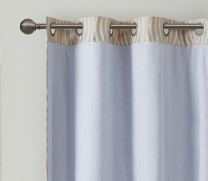 Cannes Ogee Jacquard Total Blackout Magnetic Curtain Panel Pair by Beautyrest