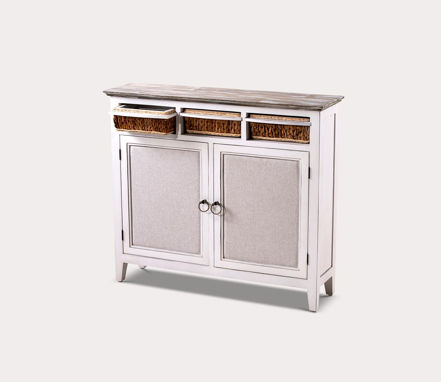 Captiva Wood Entry Cabinet with Baskets by Sea Winds Trading