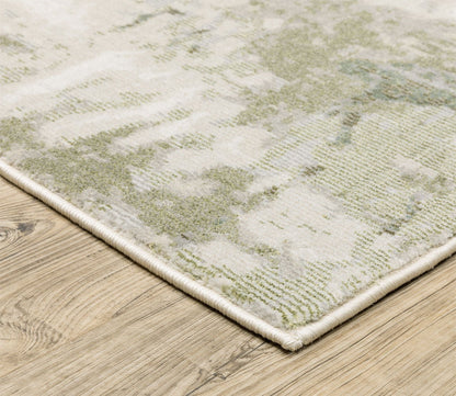 Caravan Contemporary Beige Green Abstract Rug by Oriental Weavers