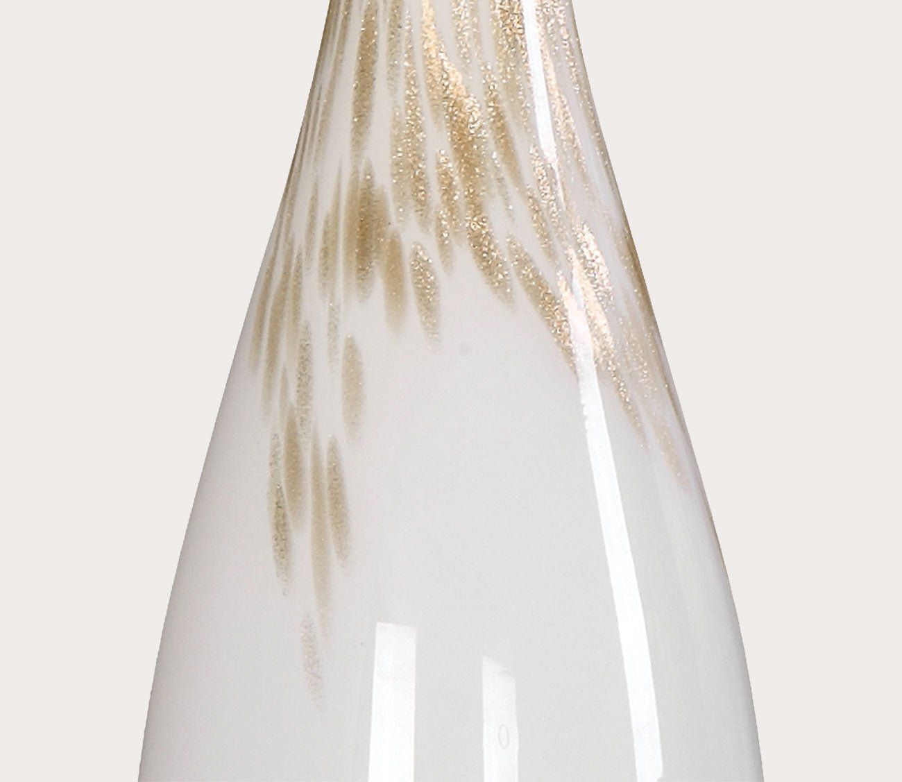 Cardoni White Glass Table Lamp by Uttermost