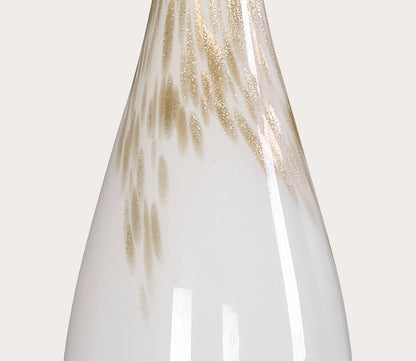 Cardoni White Glass Table Lamp by Uttermost