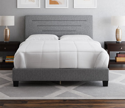 Carolina Linen Fabric Upholstered Platform Bed by Arkotec
