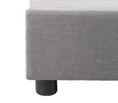 Carter Linen Fabric Upholstered Bed by Safavieh