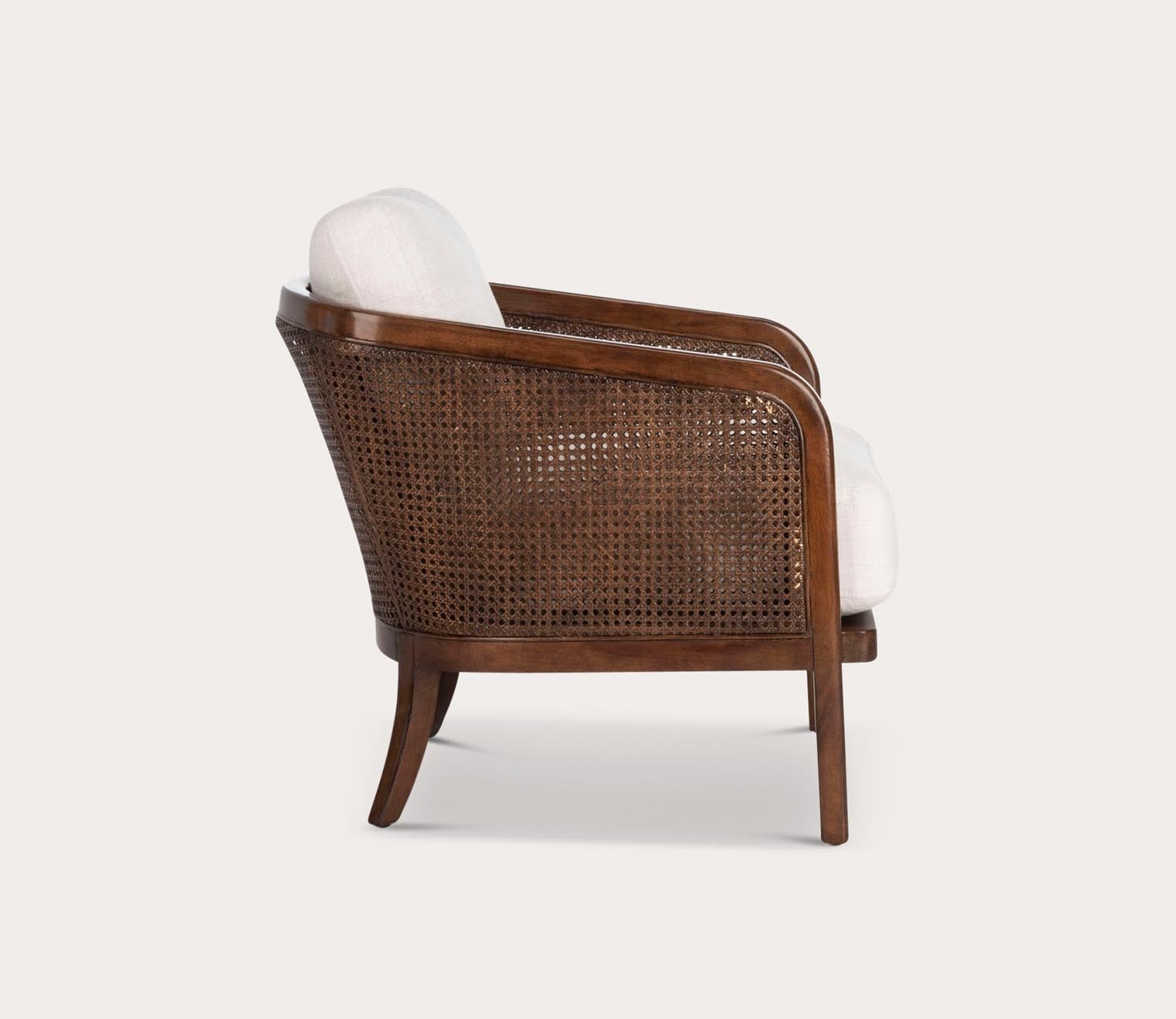 Caruso Woven Cane Barrel Back Accent Chair by Safavieh