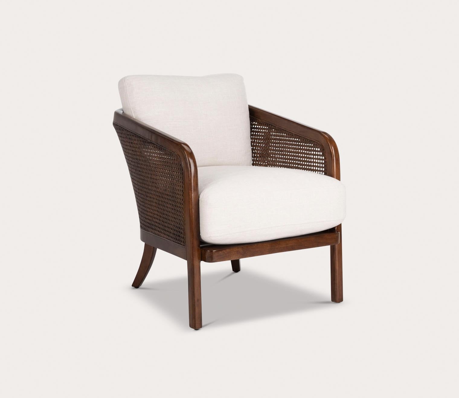 Caruso Woven Cane Barrel Back Accent Chair by Safavieh