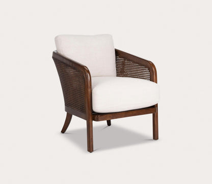 Caruso Woven Cane Barrel Back Accent Chair by Safavieh