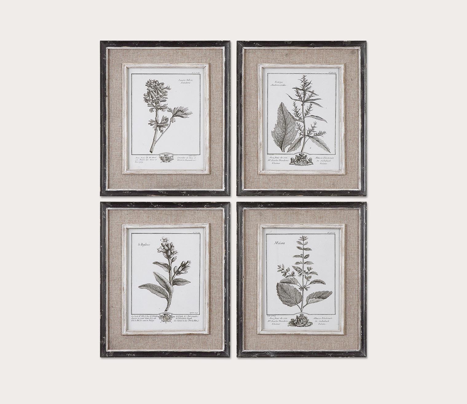 Casual Grey Study Framed Art Set of 4 by Uttermost