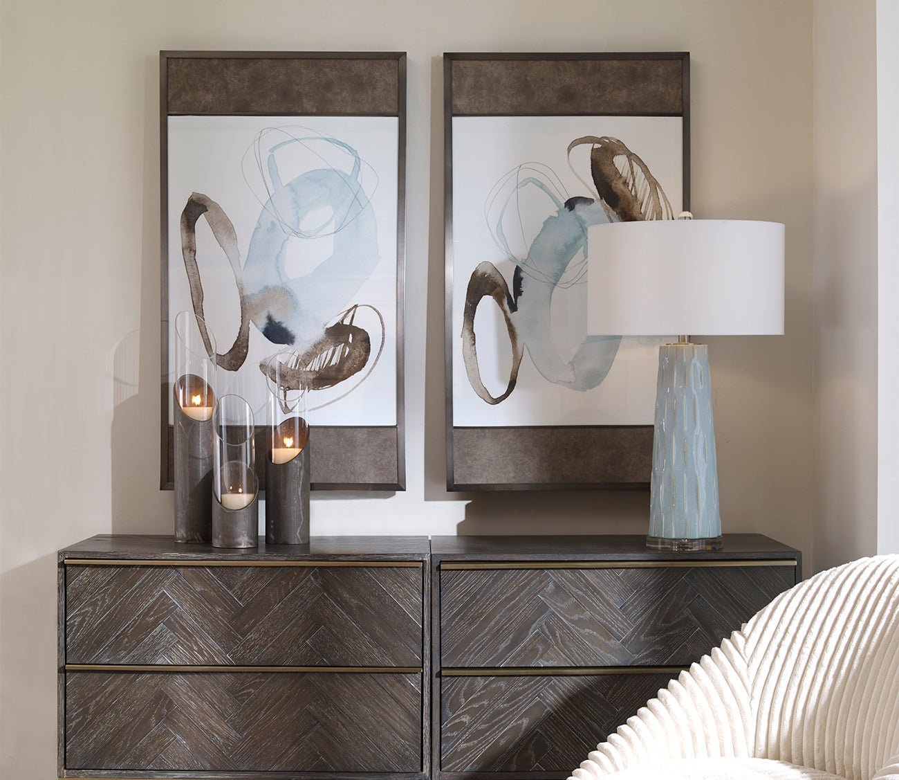 Celestial Modern Framed Prints Set of 2