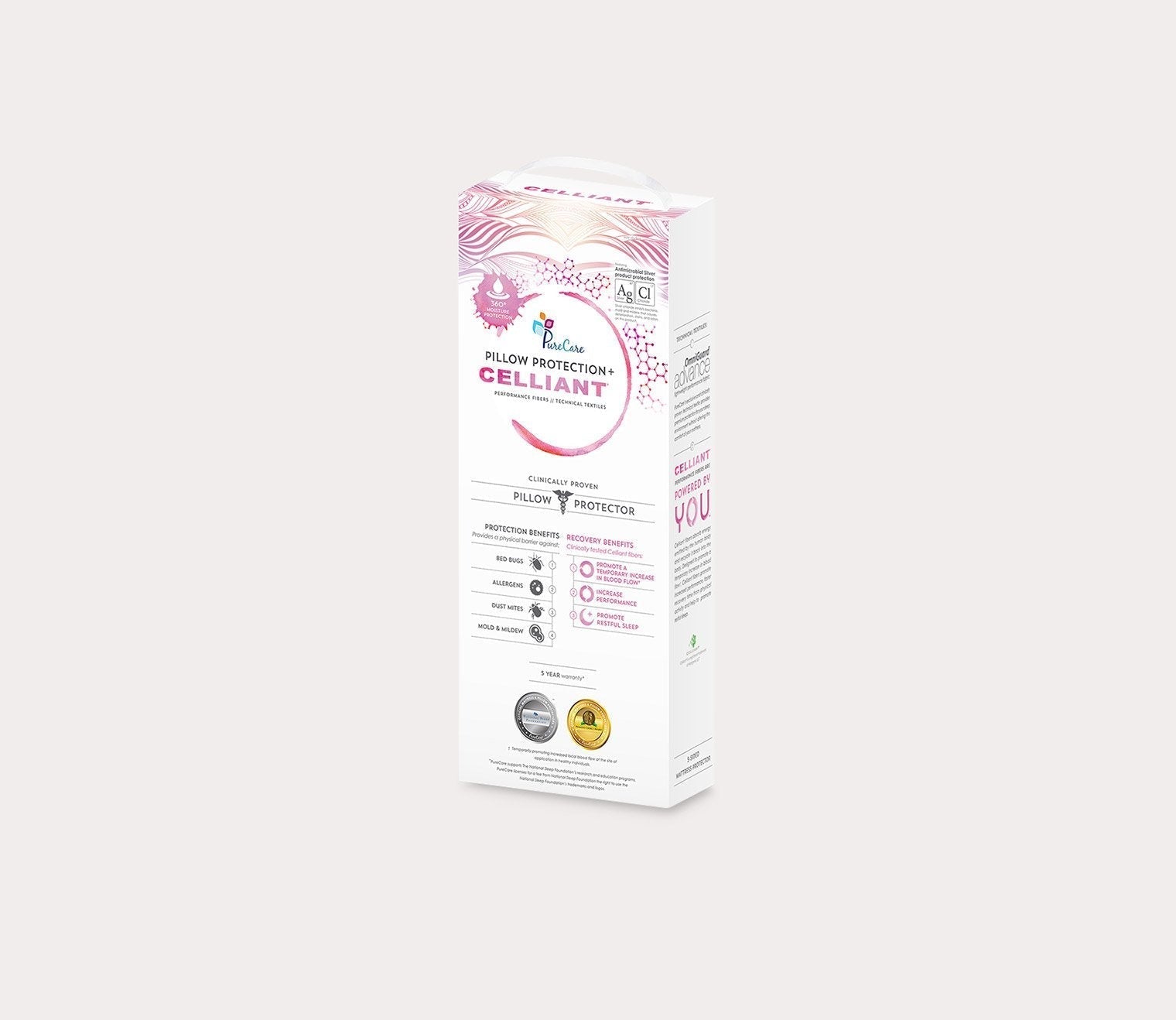 Celliant Waterproof Pillow Protector by PureCare