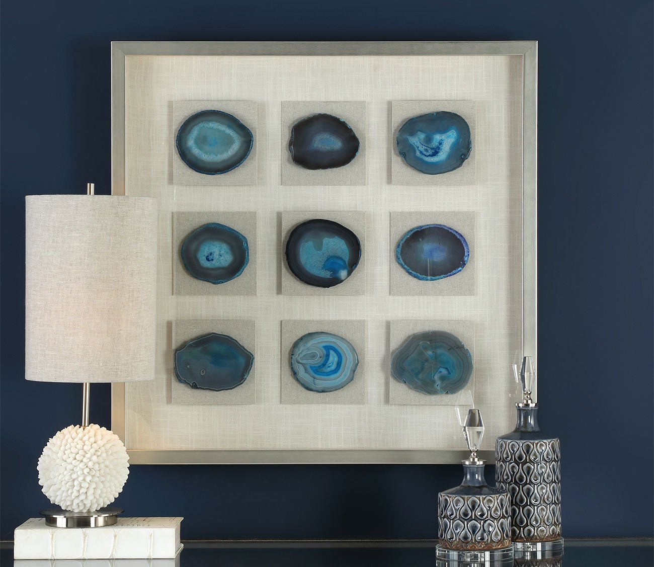 Cerulean Blue Stone Shadow Box