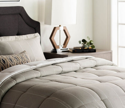 Chambray Hypoallergenic Down Alternative Comforter Set by Malouf