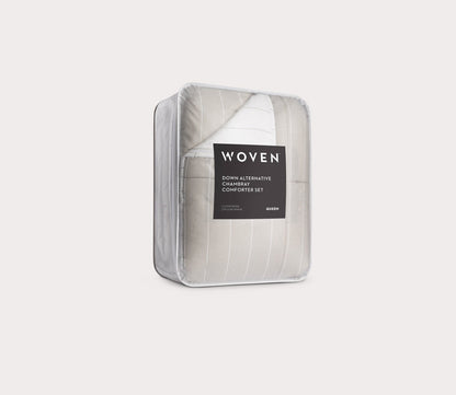 Chambray Hypoallergenic Down Alternative Comforter Set by Malouf