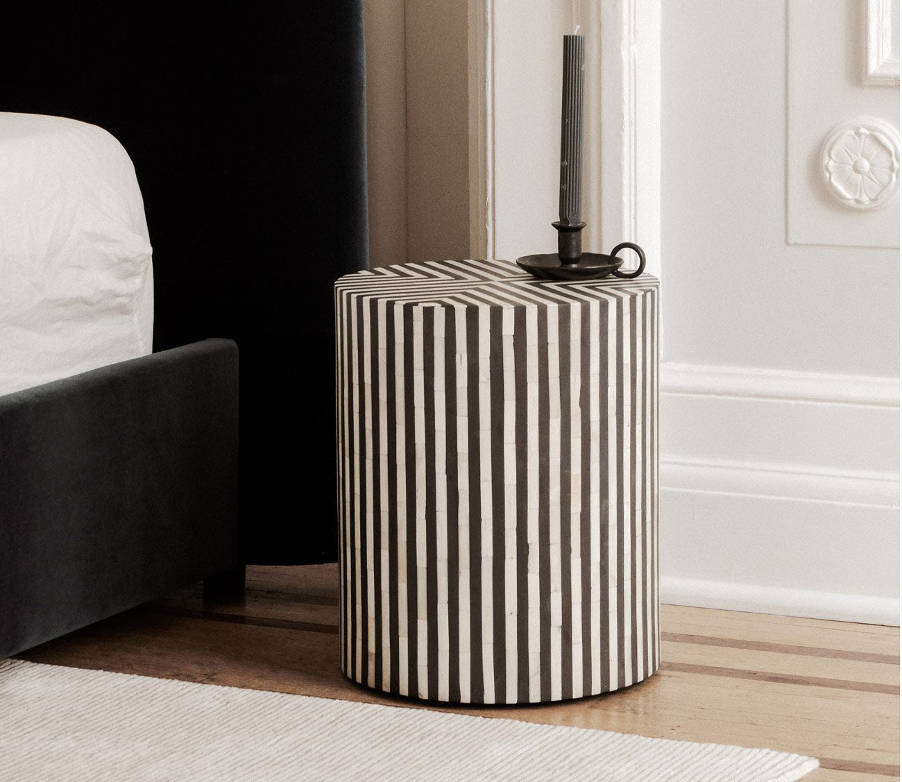 Chameau Round Drum Side Table by Moe's Furniture
