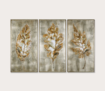 Champagne Leaves Modern Art Set of 3 by Uttermost