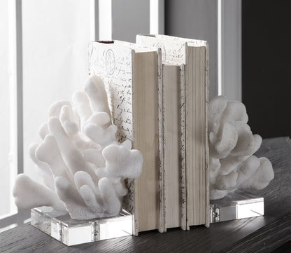 Charbel White Bookends by Uttermost