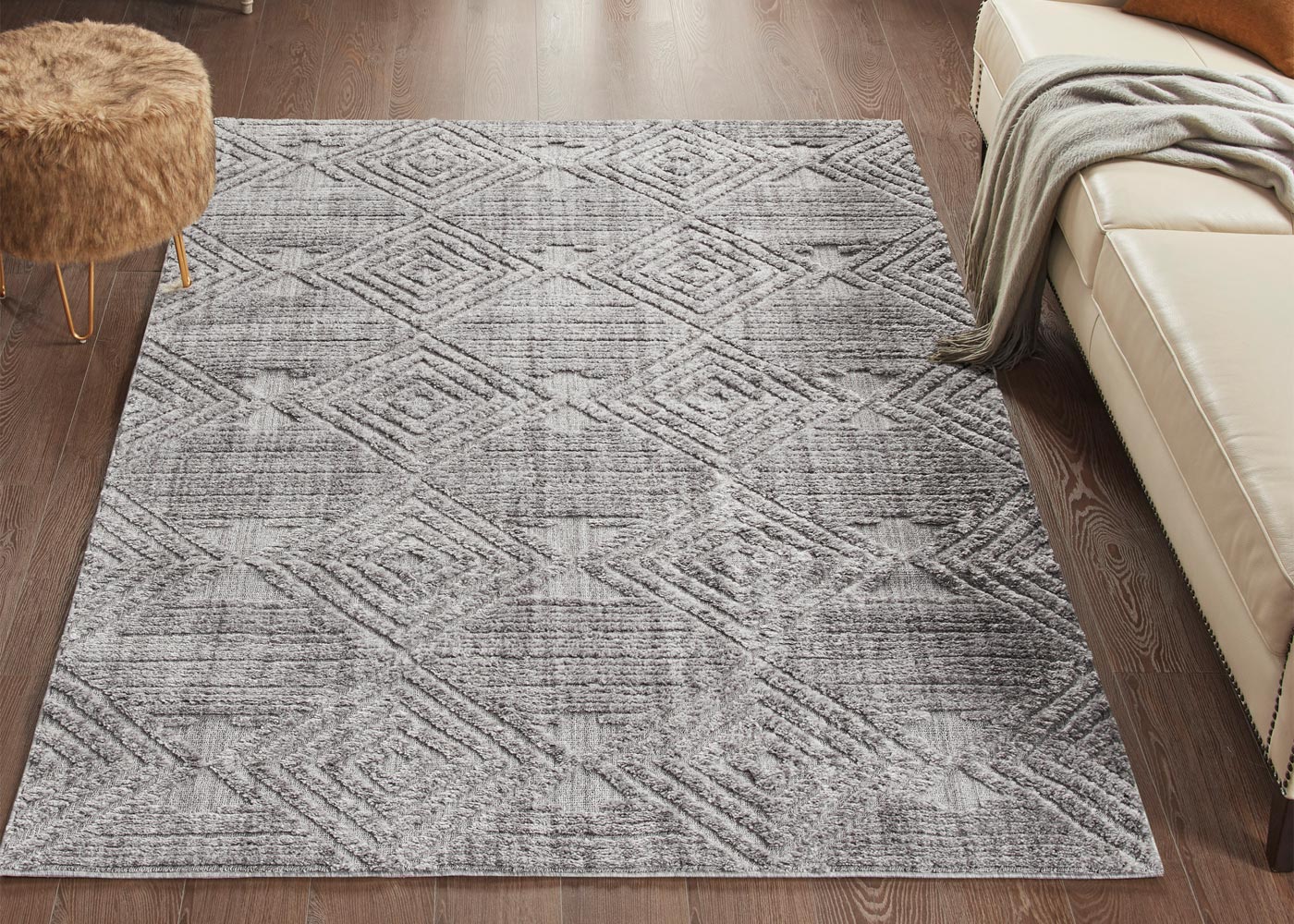 Charlotte Terni Diamond Geo Indoor Area Rug