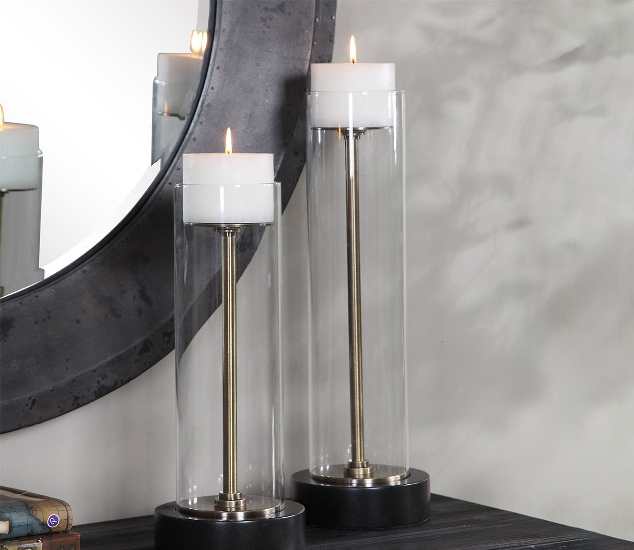 Charvi Glass Candleholders by Uttermost