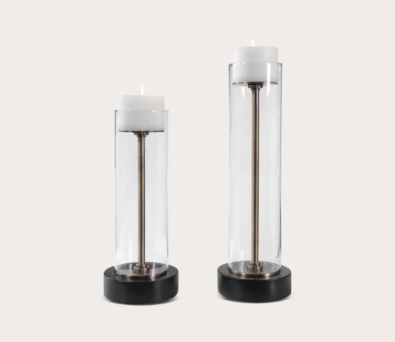 Charvi Glass Candleholders by Uttermost