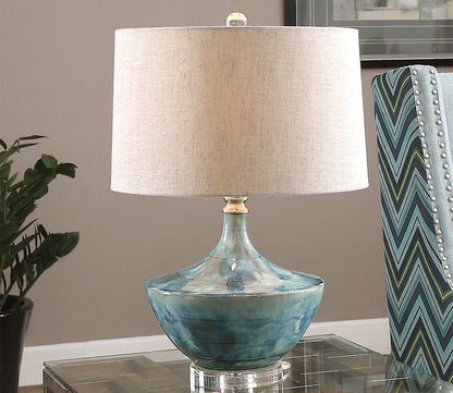 Chasida Blue Ceramic Table Lamp by Uttermost