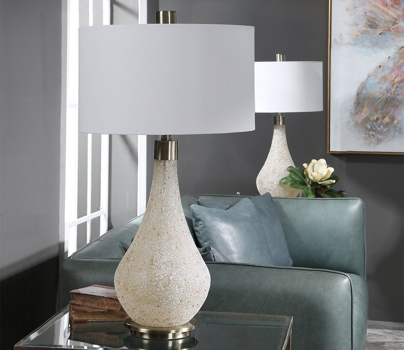 Chaya Textured Cream Table Lamp
