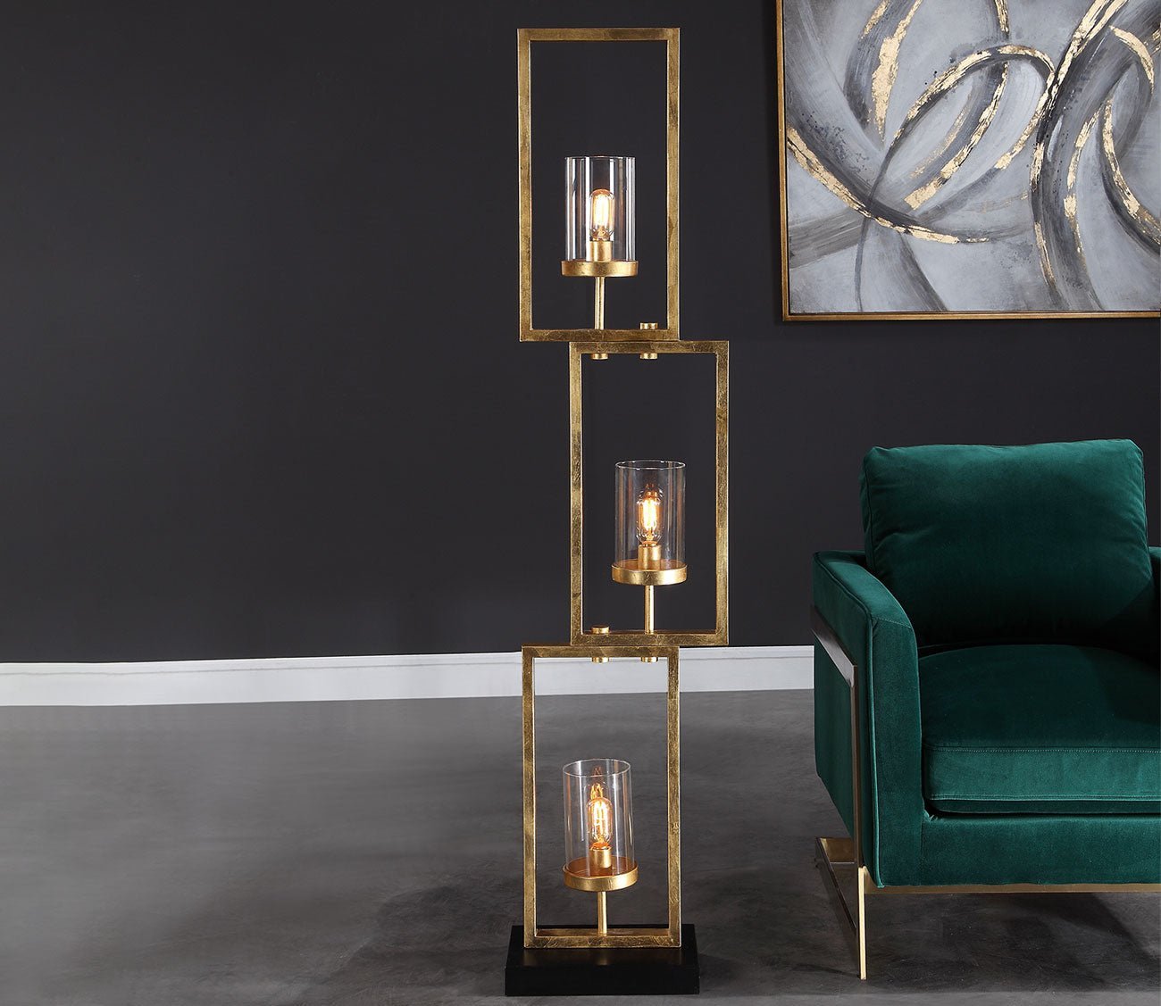 Cielo Staggered Rectangles Floor Lamp