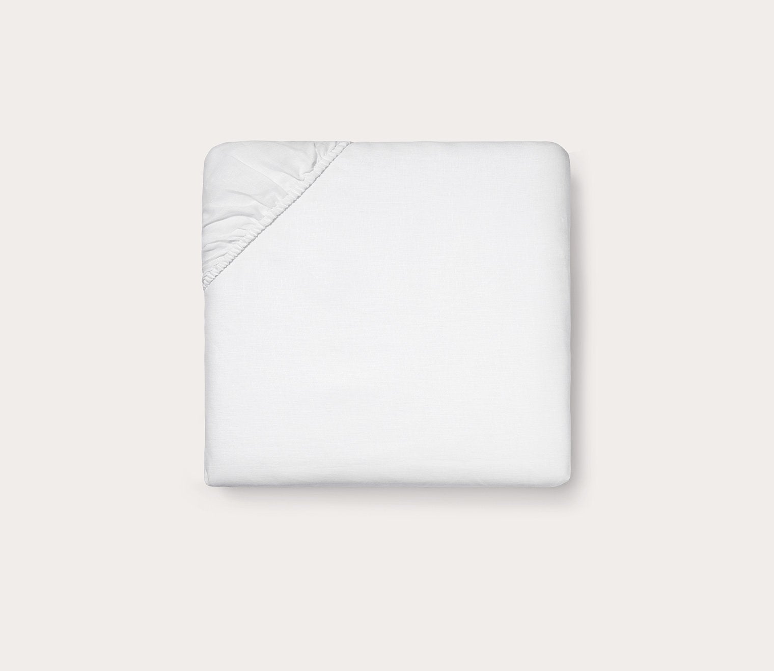 Classico White Linen Fitted Sheet