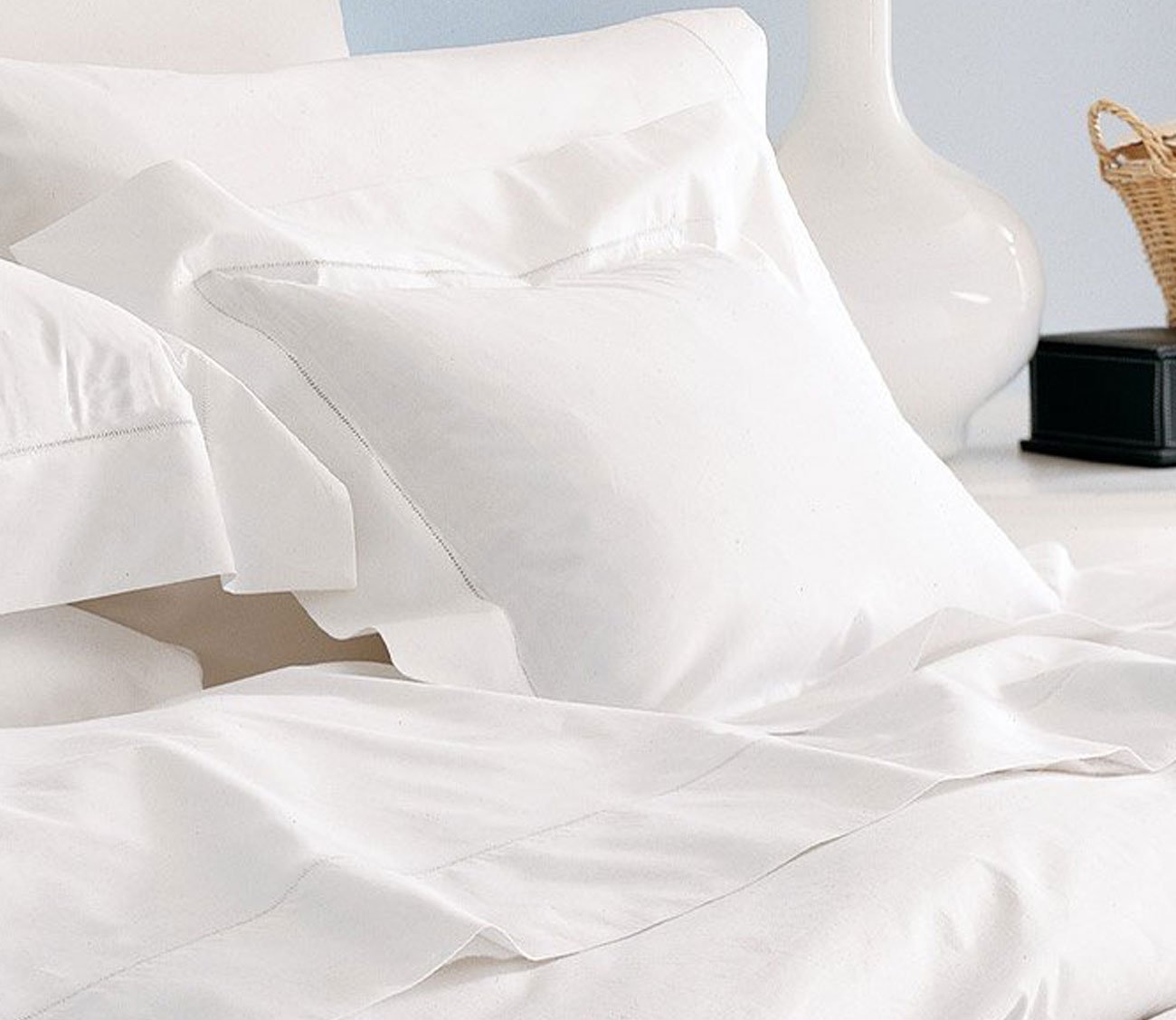 Classico White Linen Pillow Shams