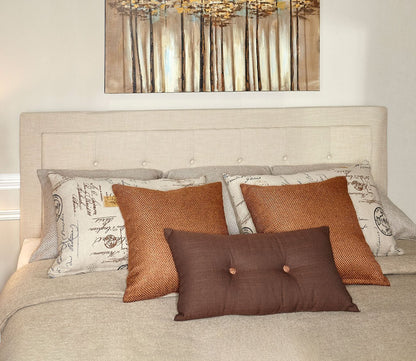 Clayton Tufted Fabric Upholstered Headboard by Linon