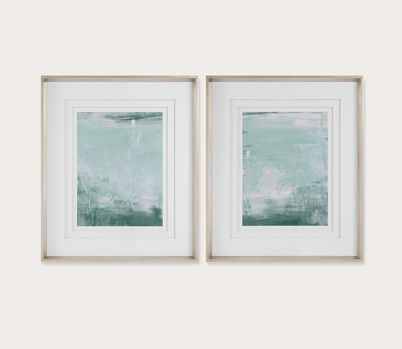 Coastal Patina Modern Framed Prints Set of 2