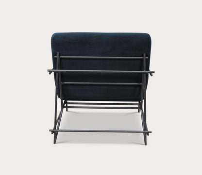 Collins Dark Blue Velvet Upholstered Armchair by Moe's Furniture