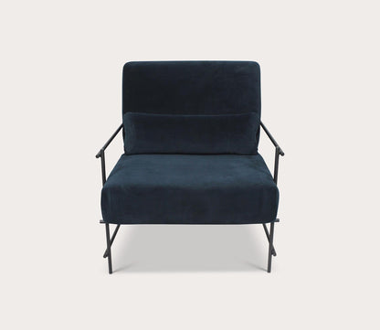 Collins Dark Blue Velvet Upholstered Armchair by Moe's Furniture