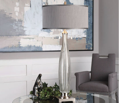 Coloma Gray Glass Table Lamp by Uttermost