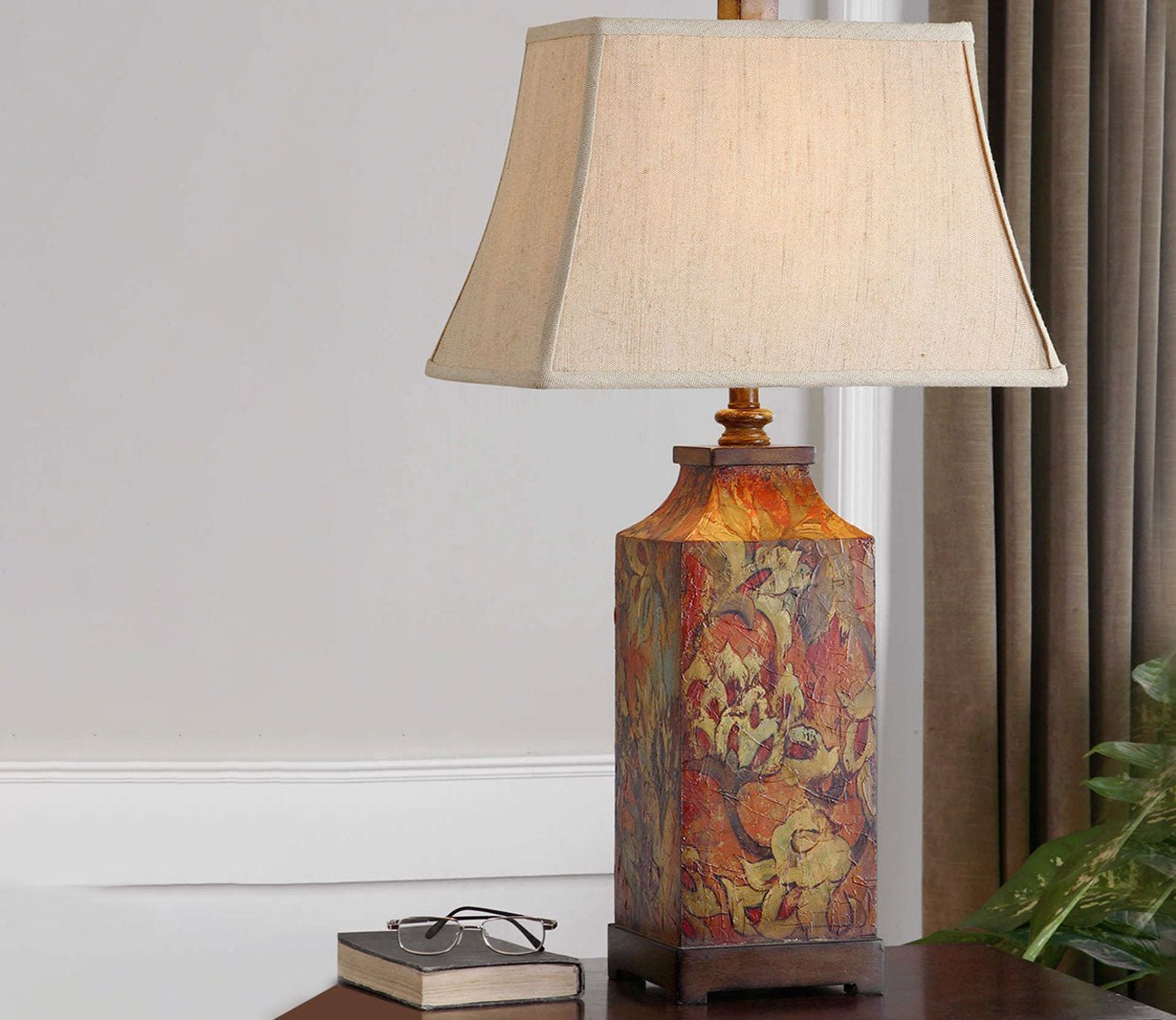 Colorful Flowers Table Lamp