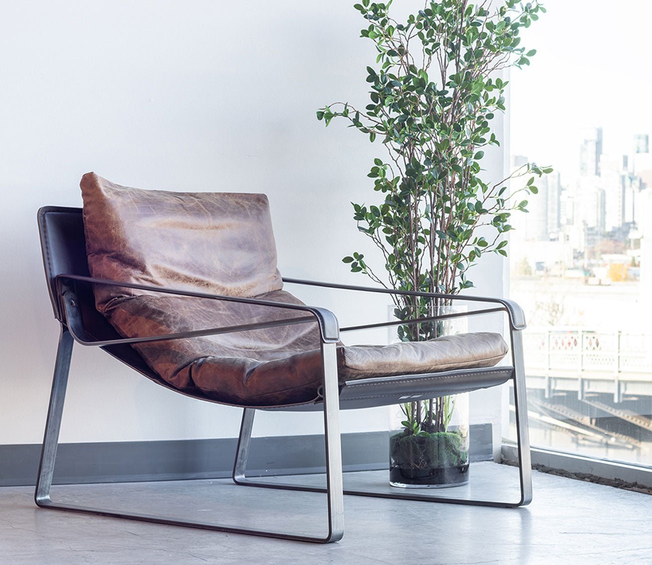 Connor Genuine Leather Club Chair