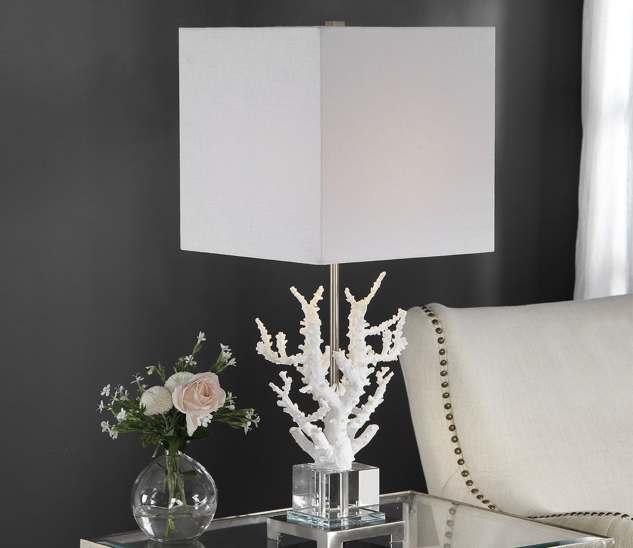 Corallo White Coral Table Lamp