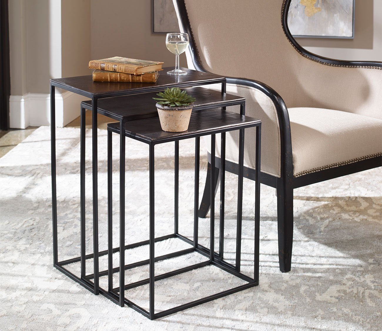 Coreene Iron Nesting Tables by Uttermost