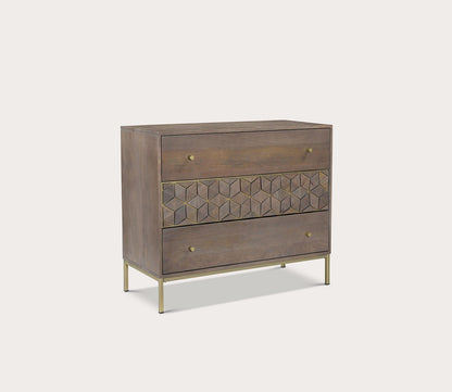 Corolla Mango Wood 3-Drawer Chest by Moe's Furniture
