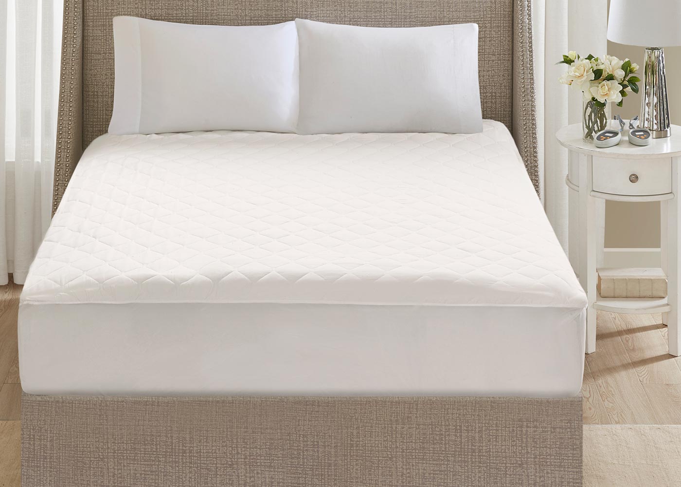 Cotton Deep Pocket Heated Mattress Pad by Beautyrest