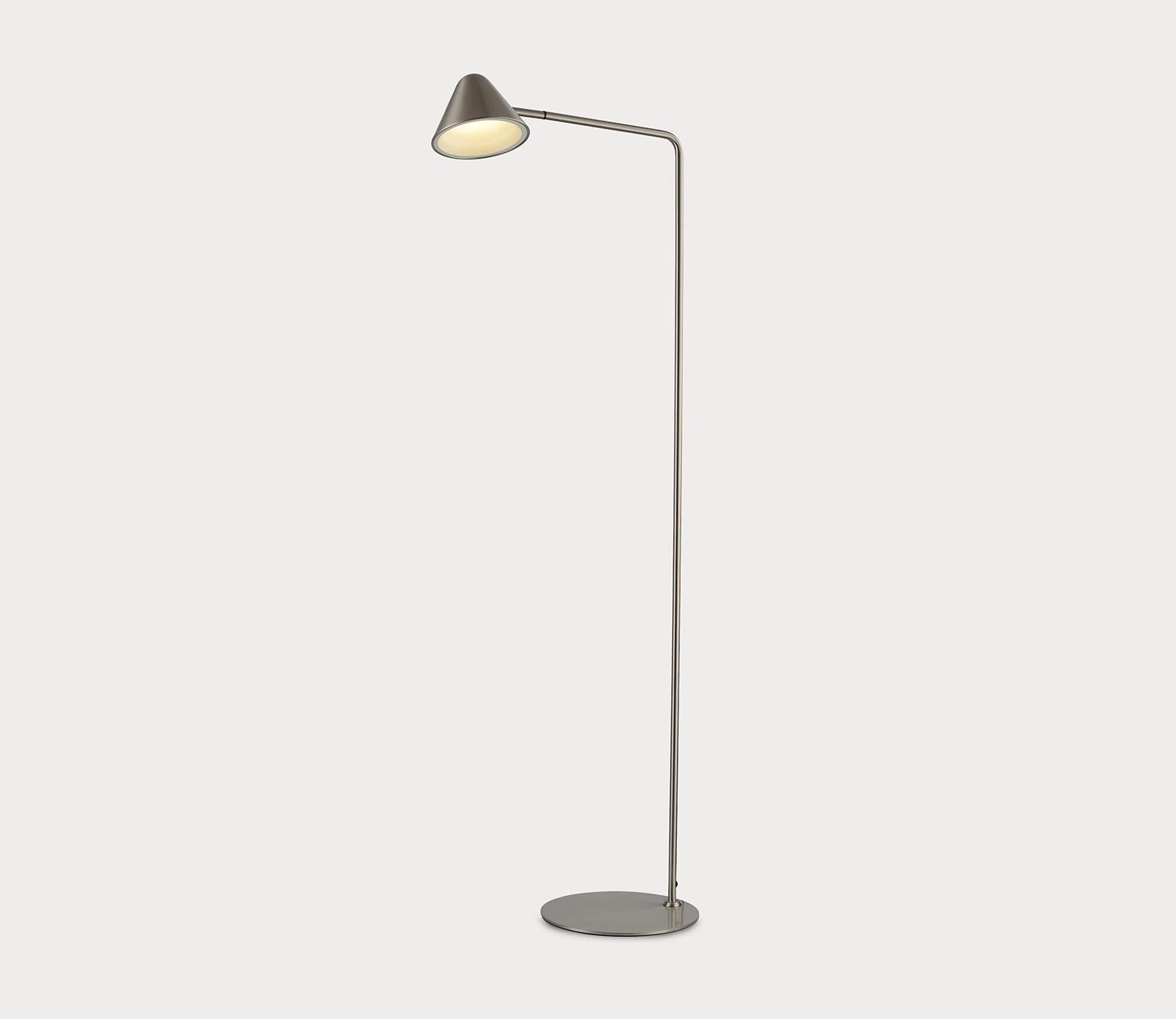 Cove Satin Nickel Task Floor Lamp