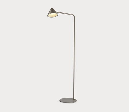 Cove Satin Nickel Task Floor Lamp by Nova Lighting