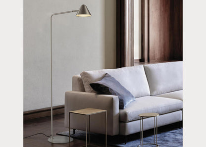 Cove Satin Nickel Task Floor Lamp by Nova Lighting