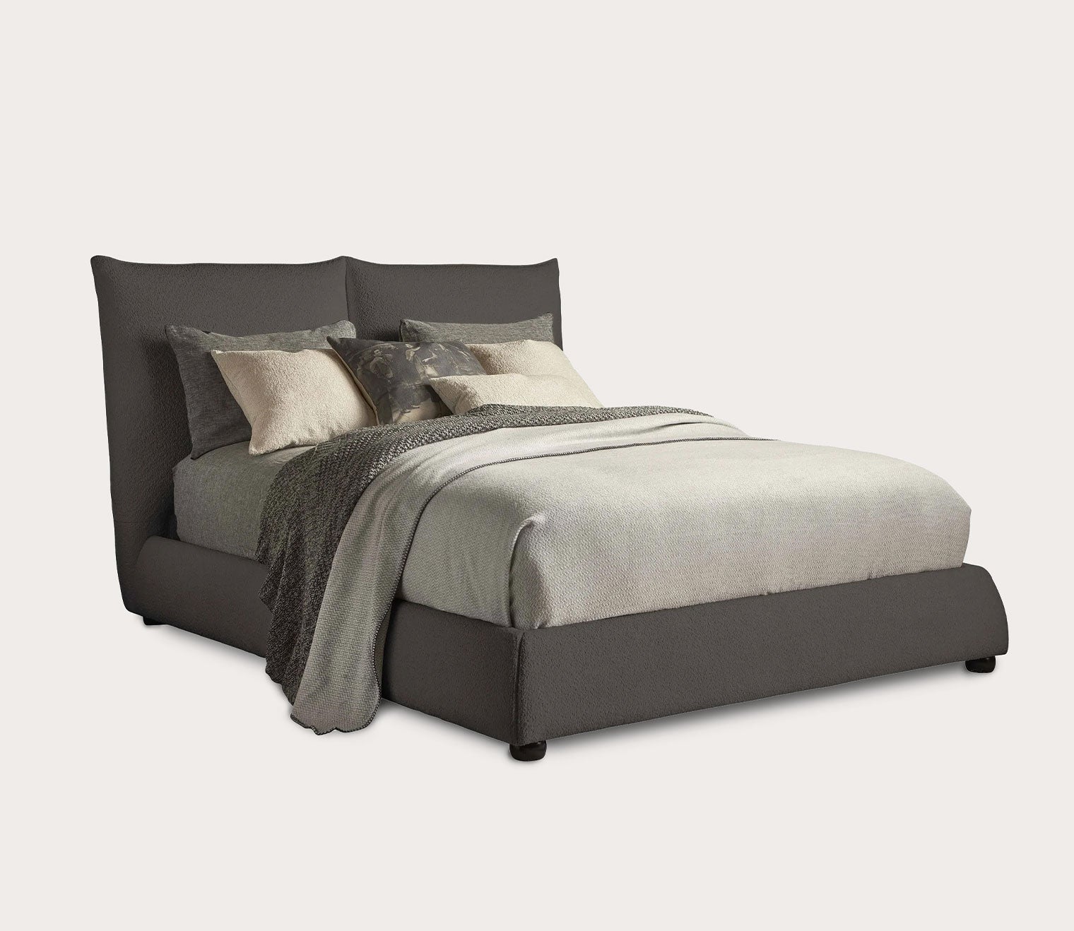 Cumulus Sherpa Fabric Upholstered Bed