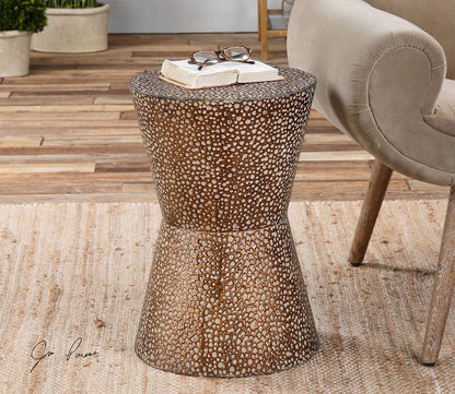 Cutler Drum Shaped Accent Table by Uttermost
