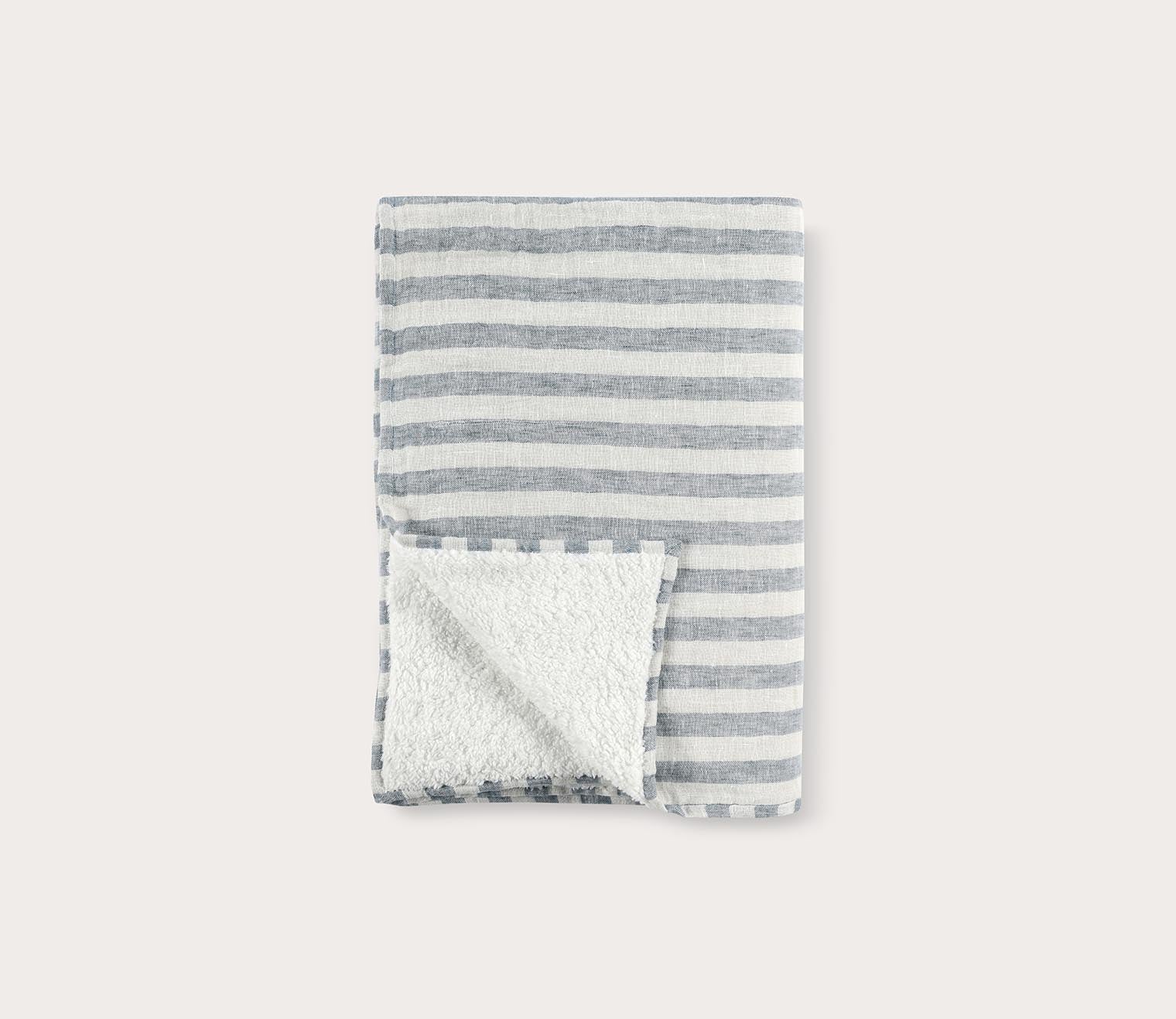 Cyprus Ivory Blue Throw Blanket by Villa by Classic Home