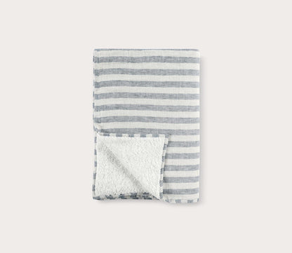 Cyprus Ivory Blue Throw Blanket by Villa by Classic Home