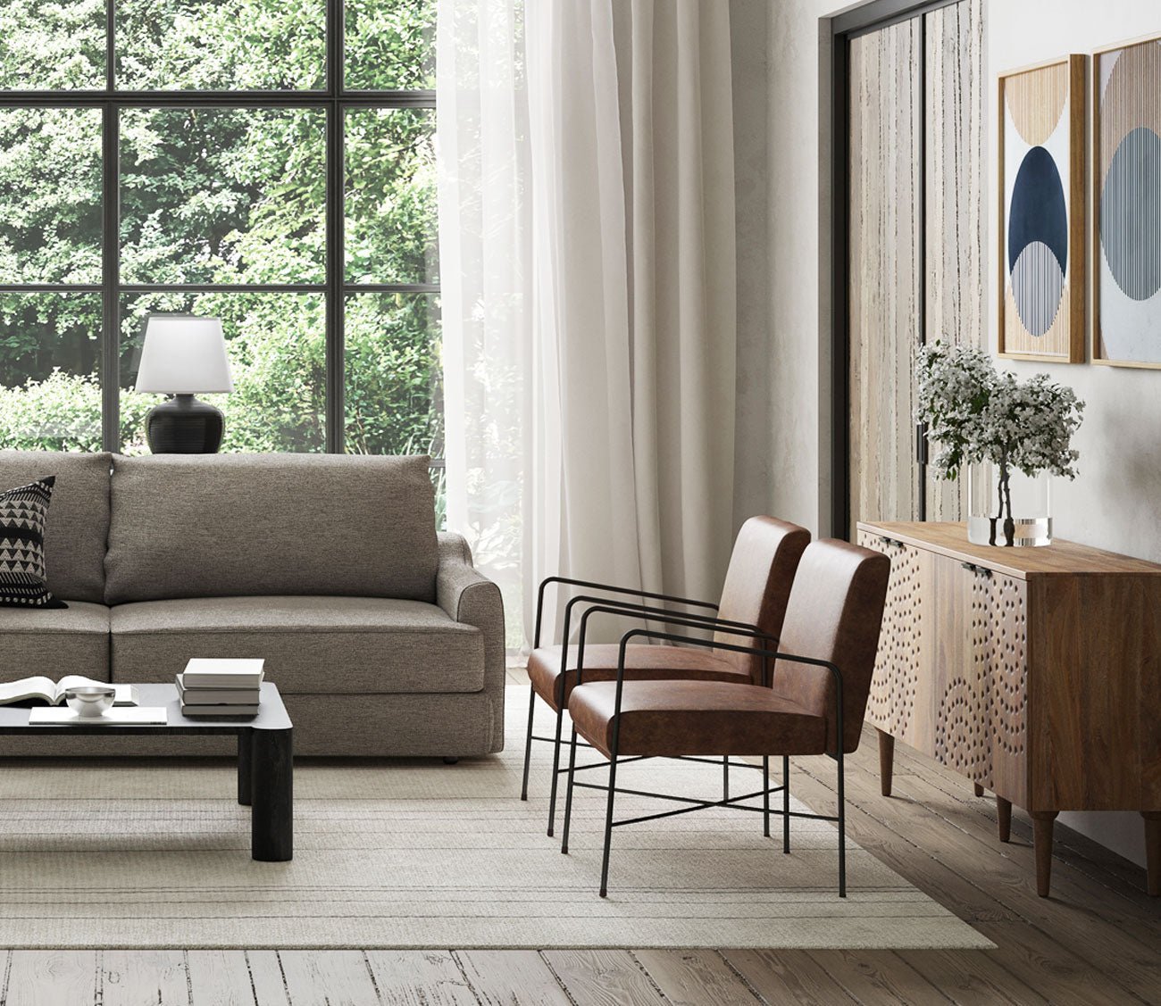 Dagwood Genuine Leather Armchair by Moe's Furniture