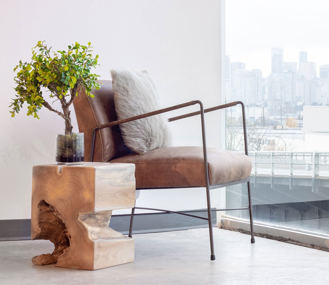 Dagwood Genuine Leather Armchair by Moe's Furniture