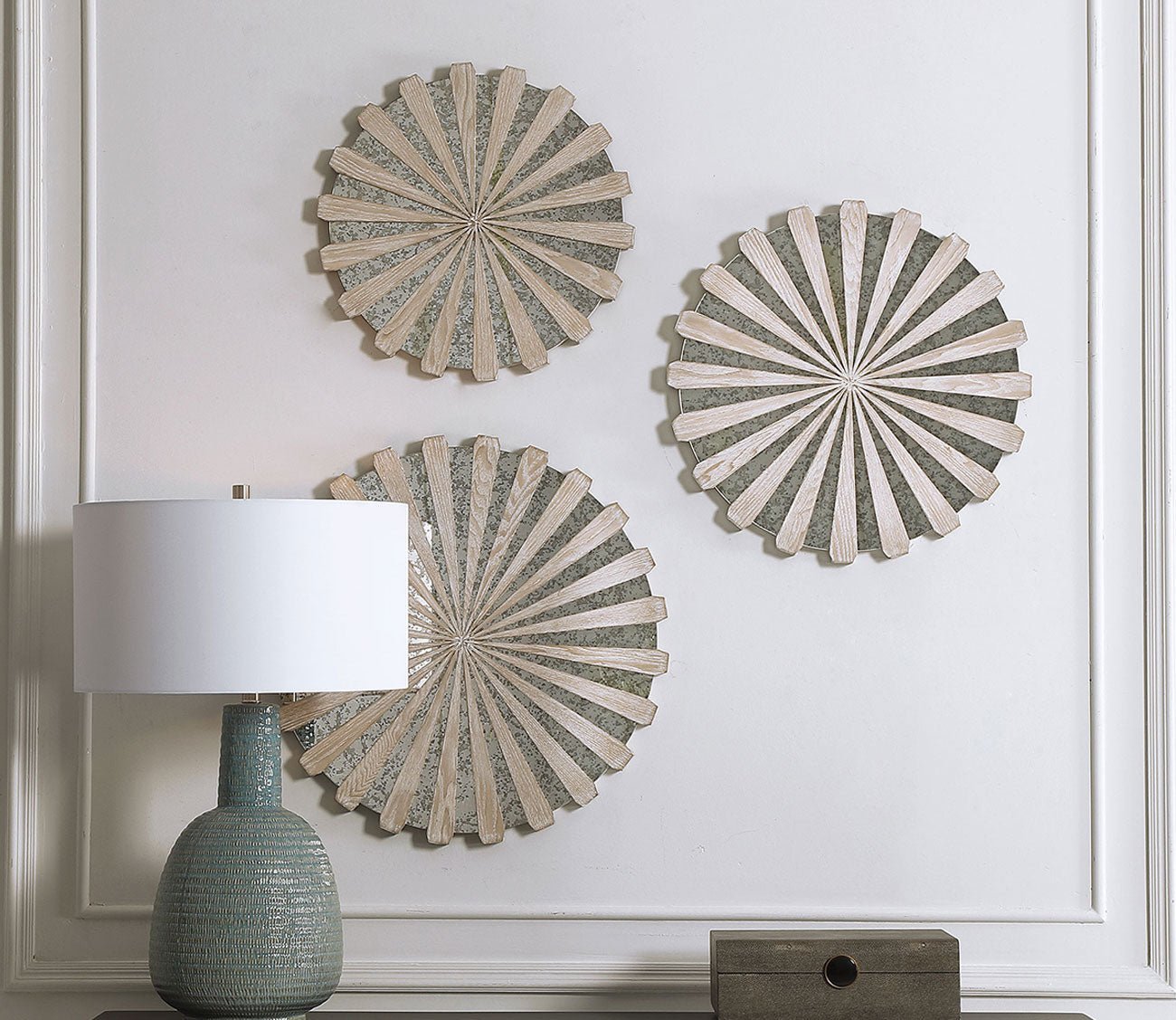 Daisies Mirrored Circular Wall Decor by Uttermost