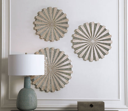 Daisies Mirrored Circular Wall Decor by Uttermost